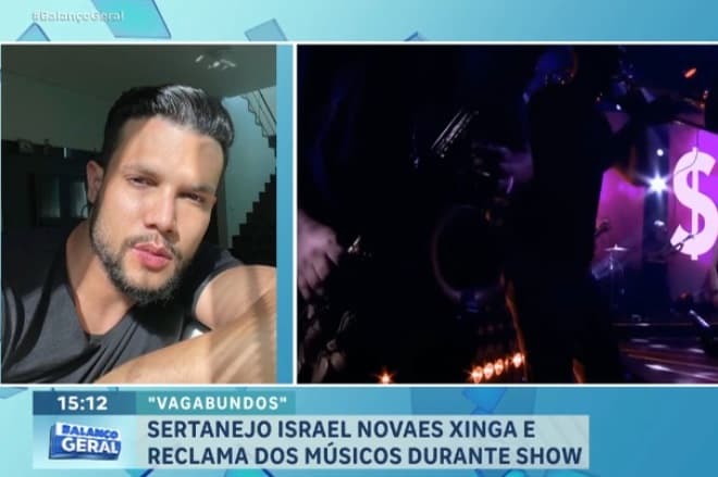 Israel Novaes paralisa show para reclamar da própria banda: ‘Músico é vagabundo’