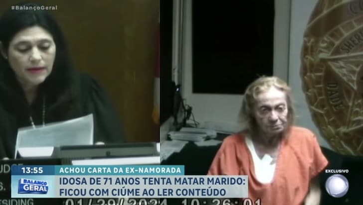 Idosa tenta matar o marido após ele ganhar cartão da ex de 60 anos atrás