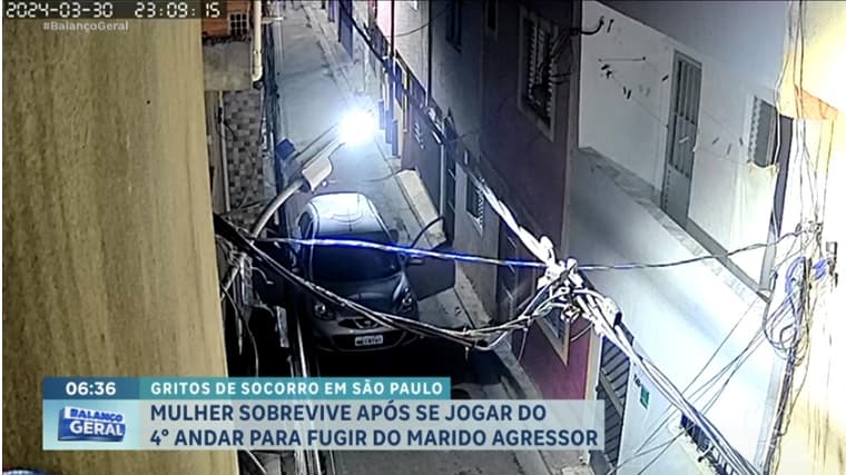 Mulher se joga do quarto andar após sofrer tentativa de assassinato