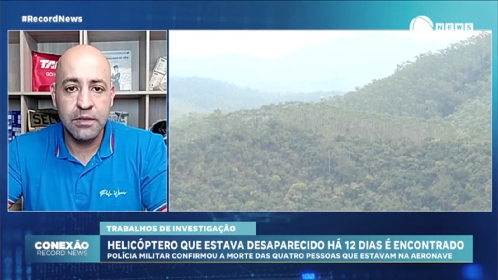 Helicóptero encontrado em Paraibuna pode ter caído por falta de visão do piloto