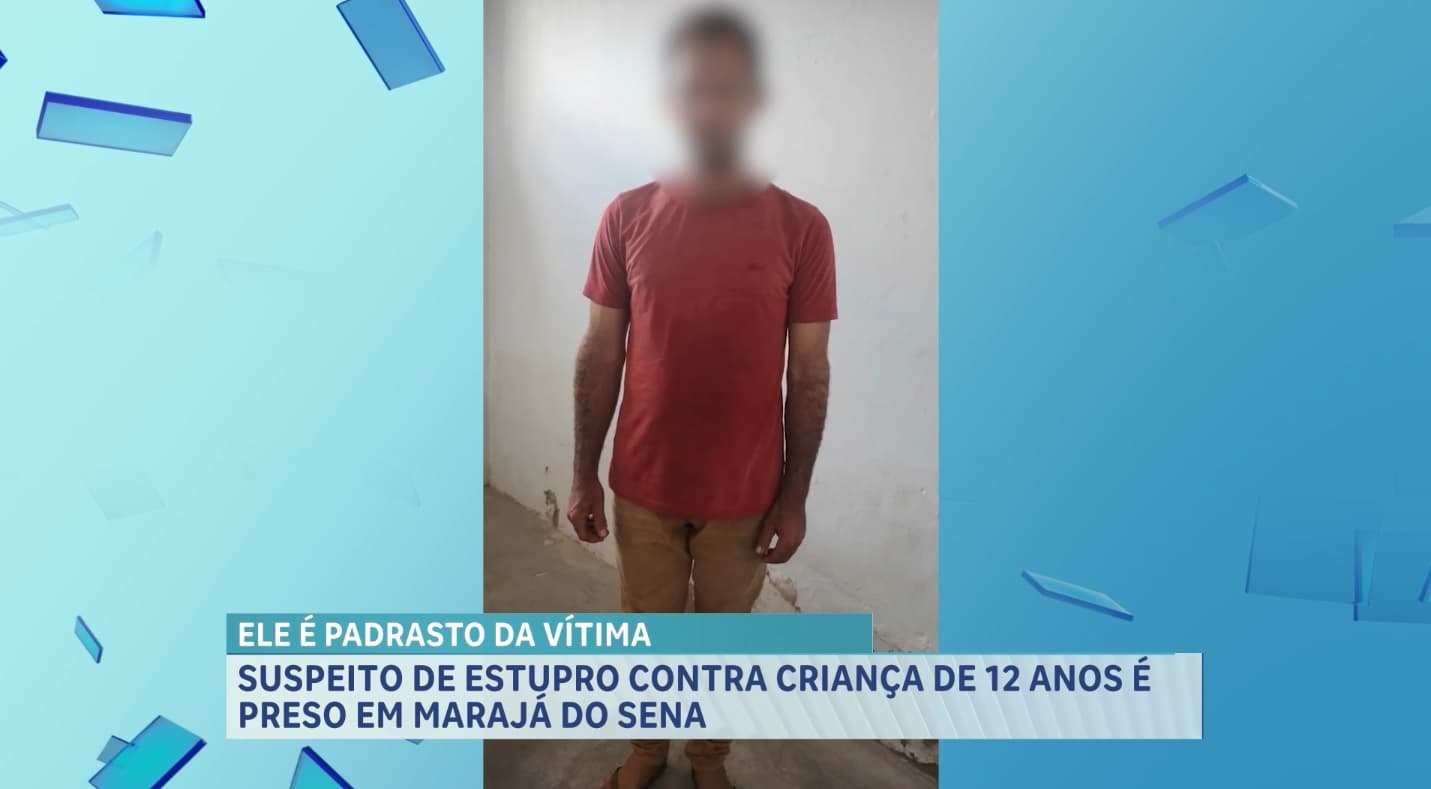 Preso suspeito de estupro contra enteada de 12 anos em Marajá do Sena