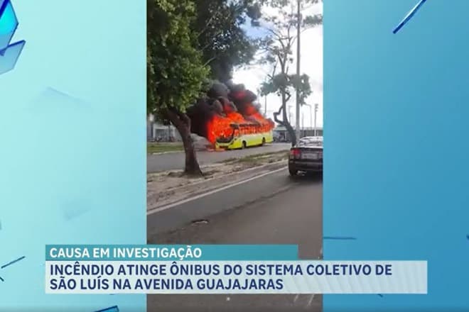 Ônibus pega fogo no bairro Forquilha, em São Luís; ninguém ficou ferido