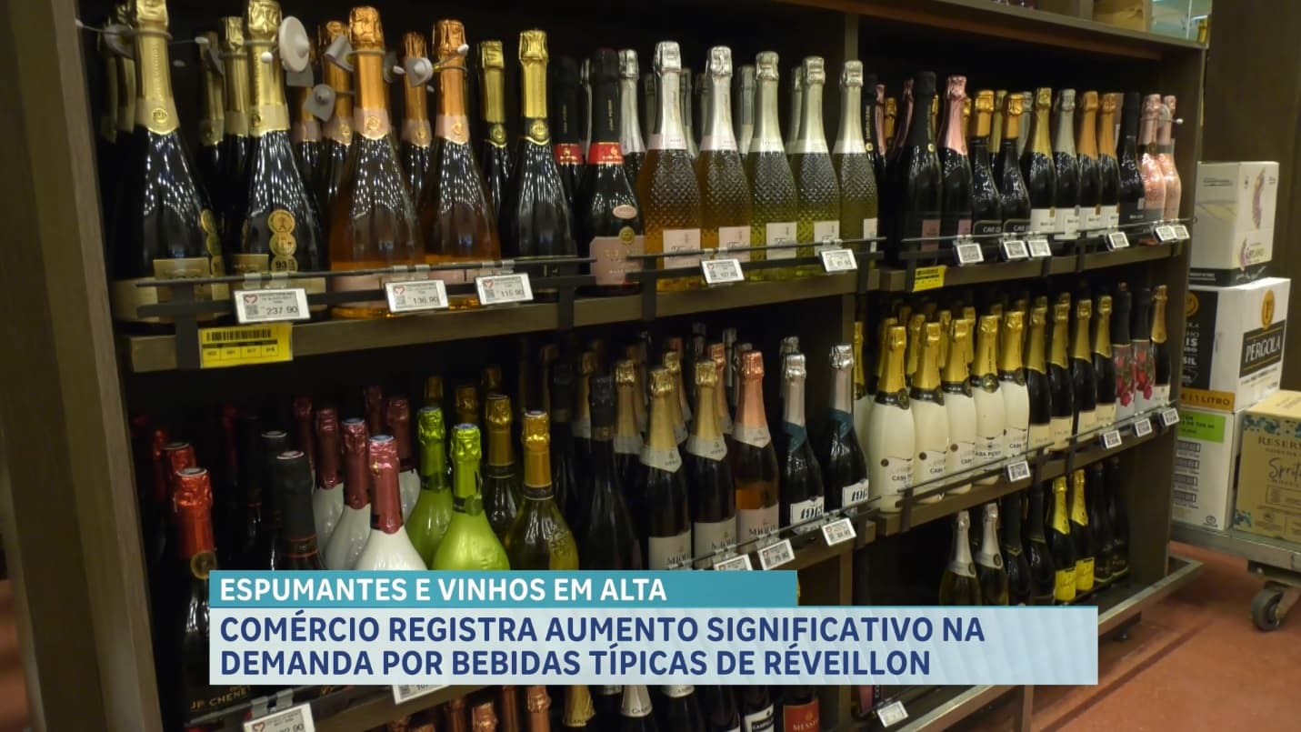 Com proximidade do Ano Novo, comércio registra aumento na venda de espumantes