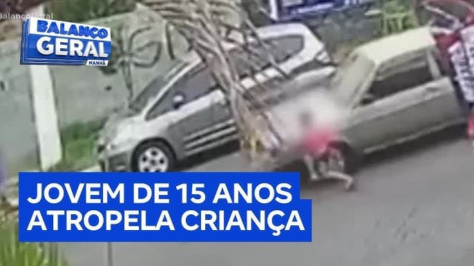 Jovem de 15 anos atropela criança ao dirigir carro com autorização do pai