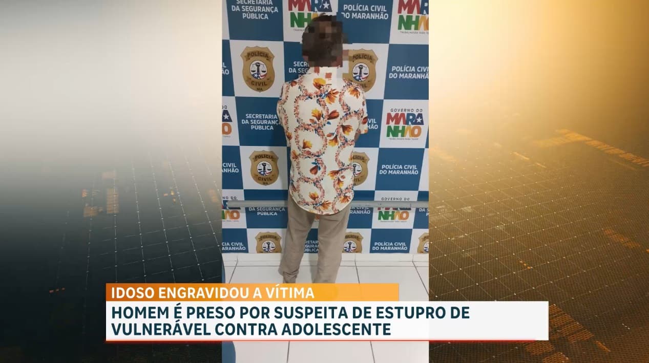 Homem é preso por suspeita de estupro de vulnerável contra adolescente de 12 anos