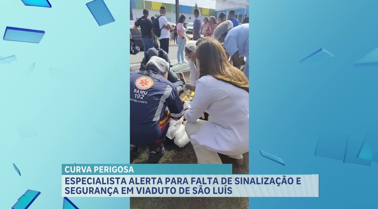 Motociclista cai em viaduto na Avenida Quarto Centenário, especialista alerta falta de sinalização
