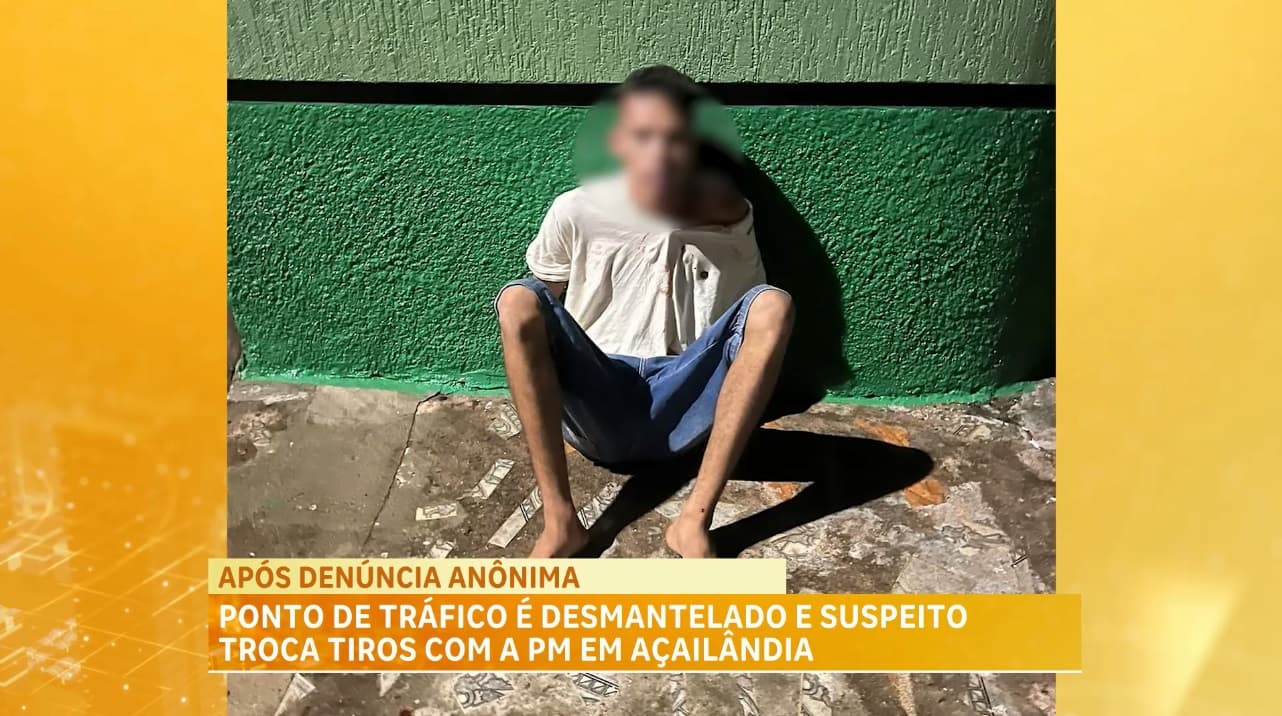 Ponto de tráfico é desmantelado e suspeito troca tiros com a PM em Açailândia