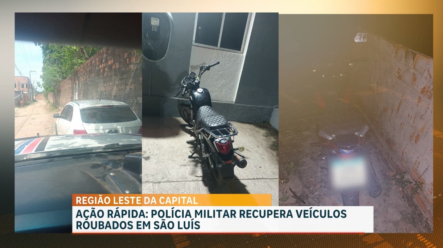 Polícia Militar recupera três veículos roubados em São Luís