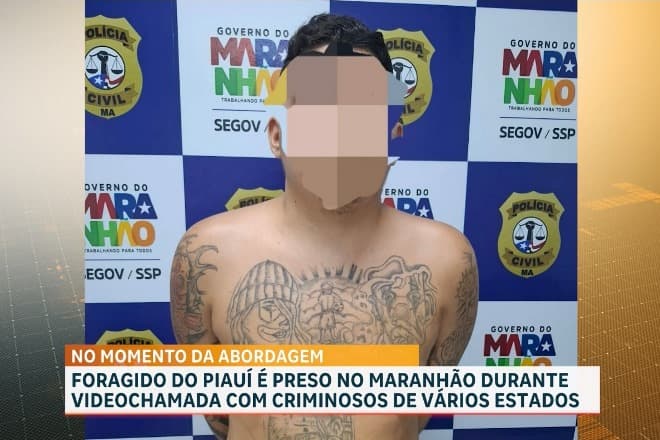 Foragido do Piauí é preso no Maranhão durante videochamada com integrantes de facção criminosa