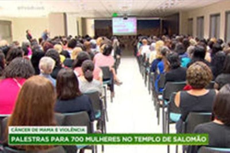 Evento contra câncer atende 700 mulheres no Templo de Salomão