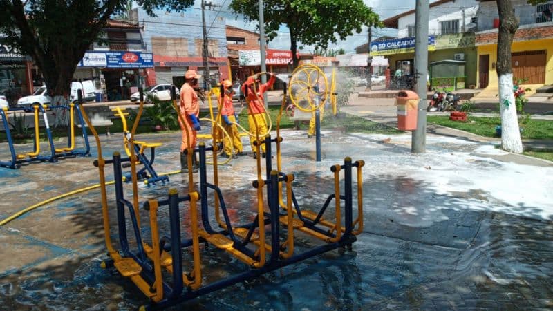 São Luís: higienização de espaços reforça combate à Covid-19