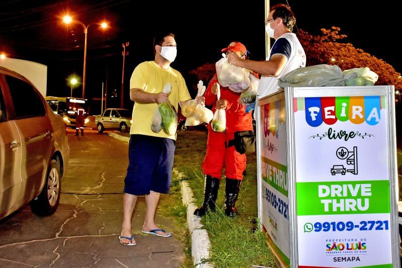 São Luís: feiras oferecem serviços de drive thru