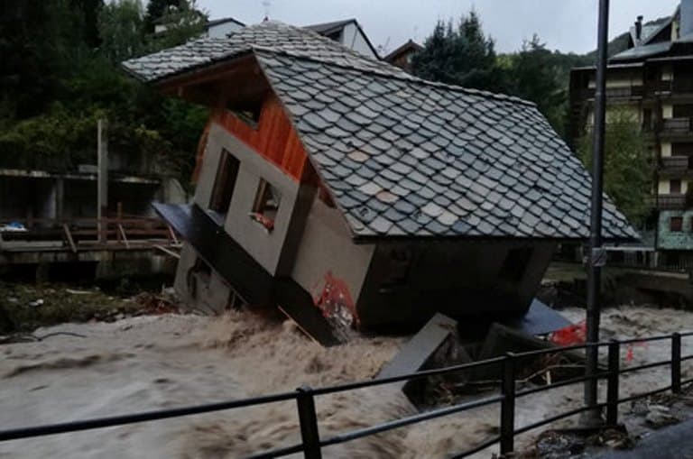 Temporais na França e Itália provocam estragos e morte