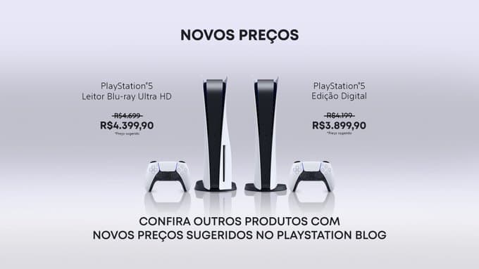Games: PS5 tem preço reduzido no Brasil