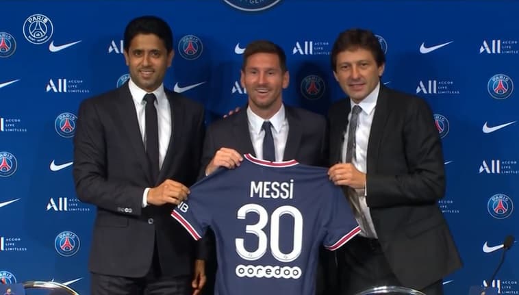 Messi celebra parceria com Neymar e Mbappé no PSG
