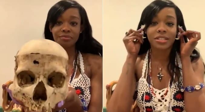 Cantora Azealia Banks gera polêmica ao comprar crânio infantil
