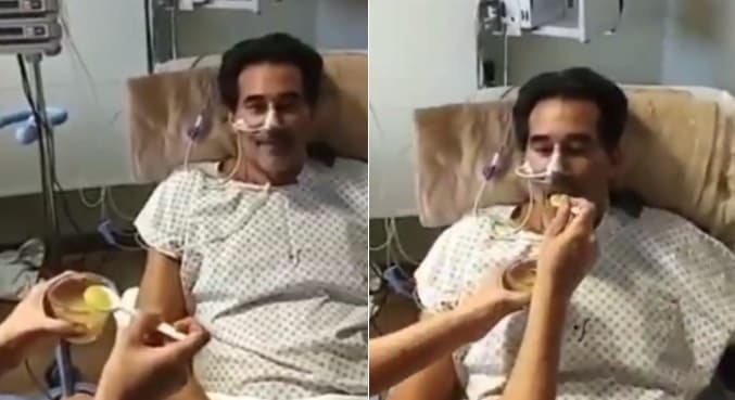 Luciano Szafir se alimenta pela primeira vez após extubação