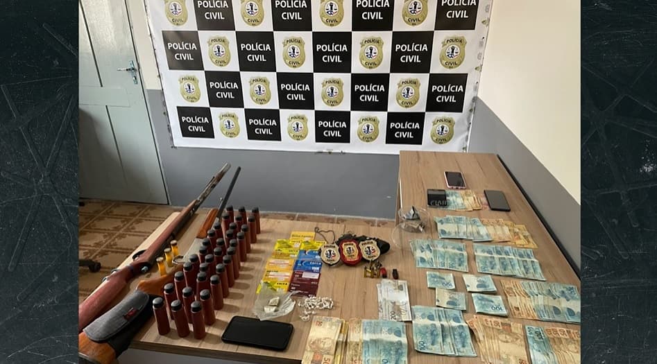 Operação apreende armas, munições e dinheiro em Mirinzal