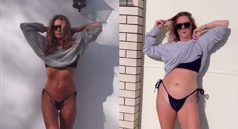 Humorista imita modelo na 'vida real'