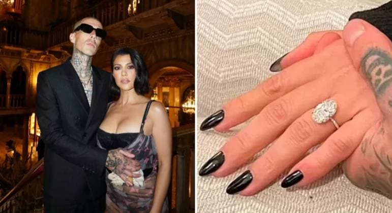 Kourtney Kardashian quebra anel de noivado de R$ 5,1 milhões