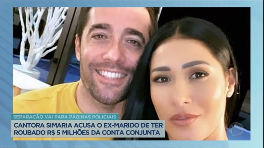 Cantora Simaria acusa ex-marido de desvio de dinheiro