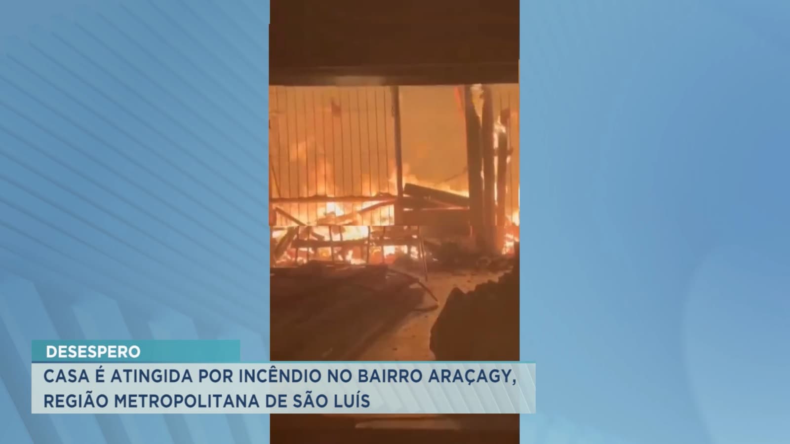 Incêndio atinge residência no bairro Araçagy, em São José de Ribamar