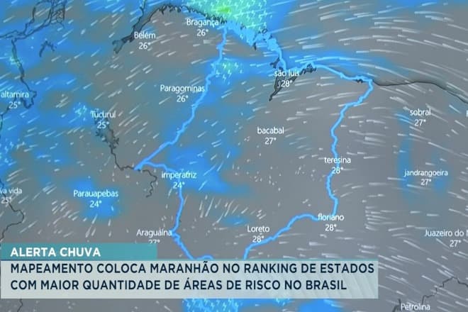 Mapeamento coloca o MA no ranking de estados com maior área de risco