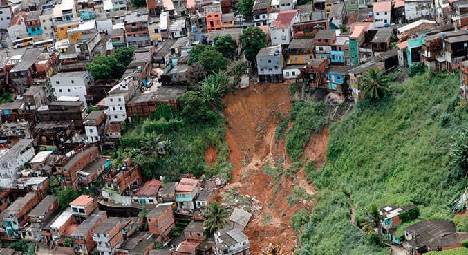 Brasil tem ao menos 3,9 milhões de pessoas em áreas de risco de desastres