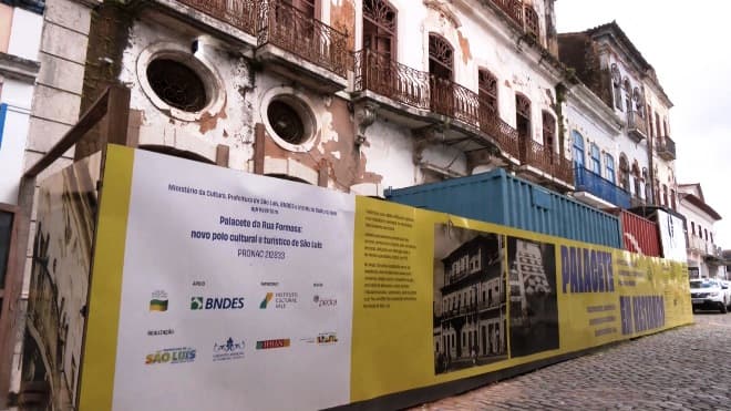 Antigo palacete da Rua Formosa passa por obra de restauração
