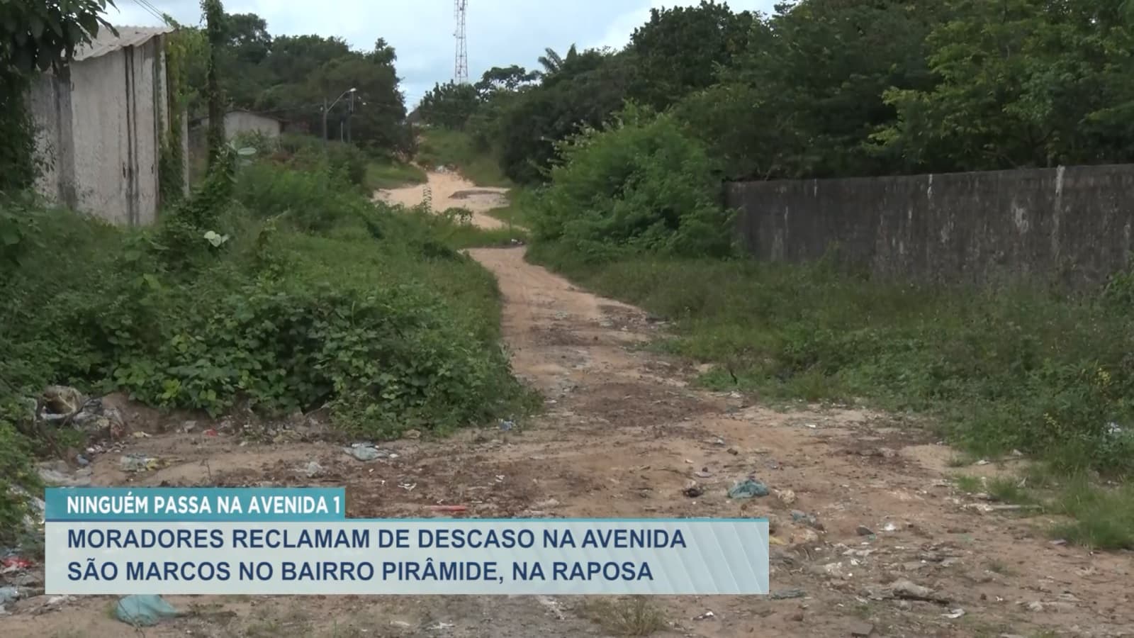 Moradores do bairro Pirâmide reclamam de más condições na Avenida São Marcos