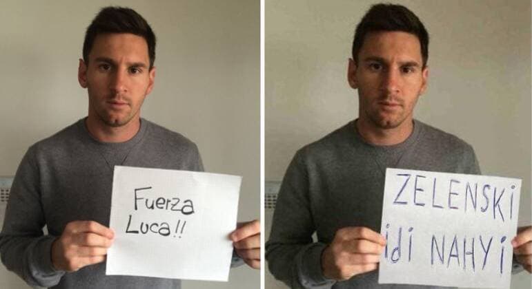 Messi xingou presidente da Ucrânia em postagem nas redes?
