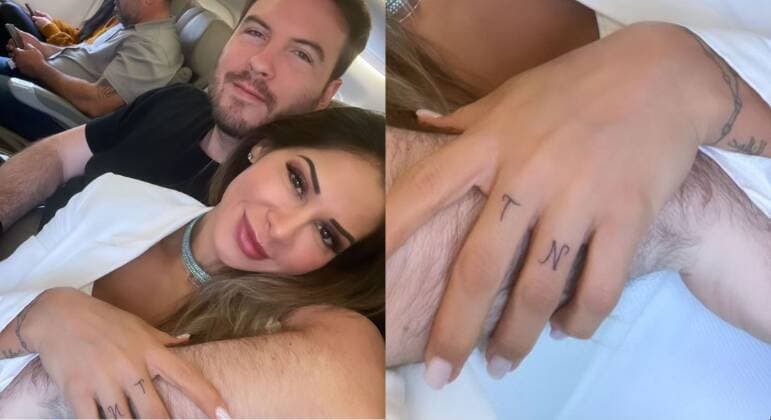 Maíra Cardi faz tatuagem em homenagem a namorado