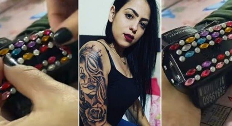 Mulher volta à prisão após viralizar por decorar tornozeleira eletrônica
