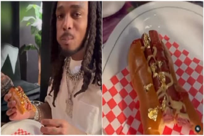 Marido de Cardi B come cachorro-quente avaliado em R$ 500 mil