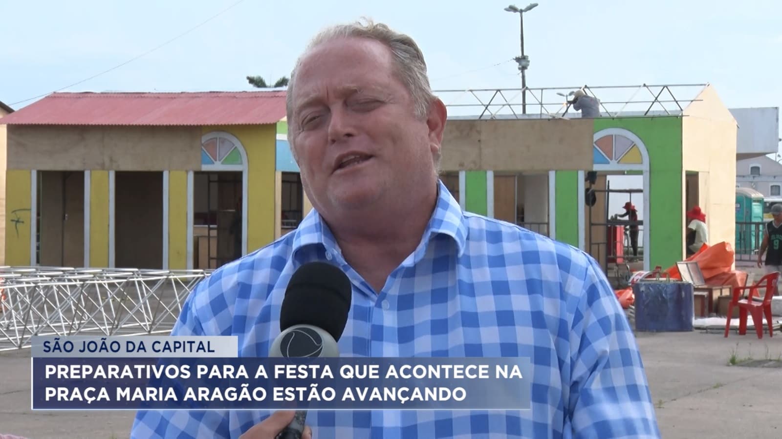 Preparativos para a festa junina da Praça Maria Aragão estão avançando