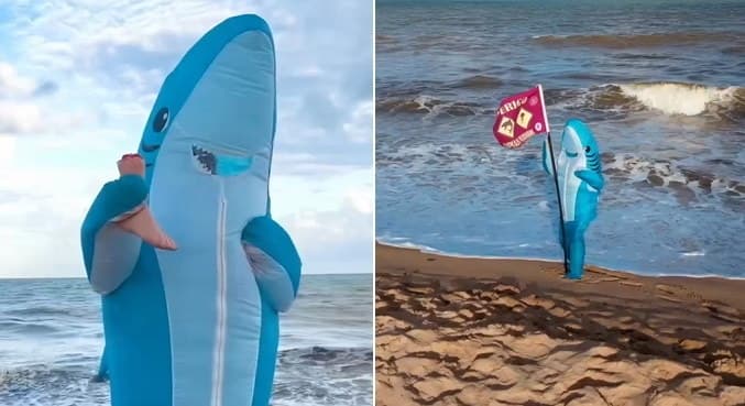 Campanha para prevenir ataques de tubarões no Recife viraliza: 'Vamos manter nossas perninhas'