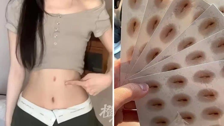 Jovens usam umbigos falsos para as pernas parecerem maiores