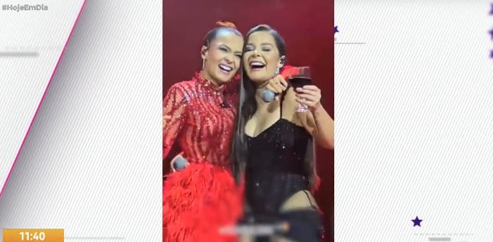 Maiara beija barriga de Maraisa e levanta rumores de que a irmã está gravida