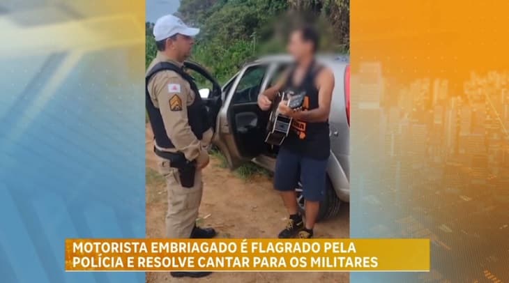 Motorista embriagado canta para PM durante abordagem , mas acaba preso