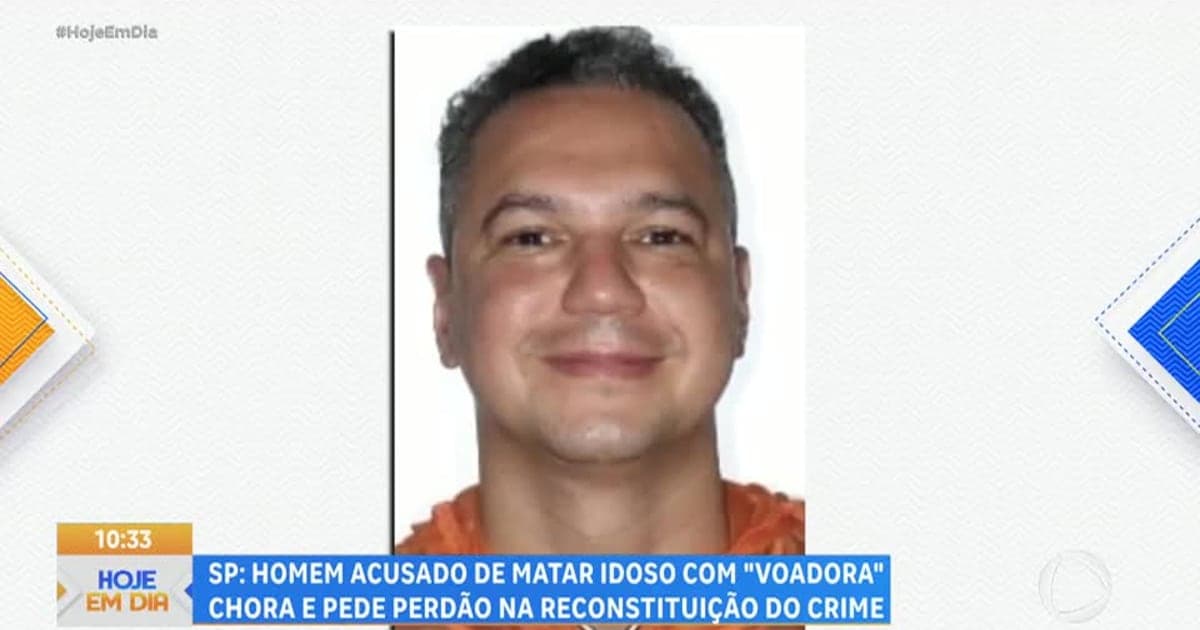 Acusado de matar idoso com voadora é hostilizado durante reconstituição