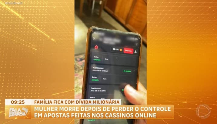 Mulher morre após perder controle em apostas e família fica com dívida milionária