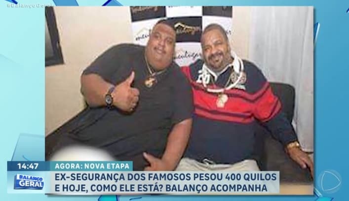 Veja como está o ex-segurança dos famosos que pesava 400 quilos