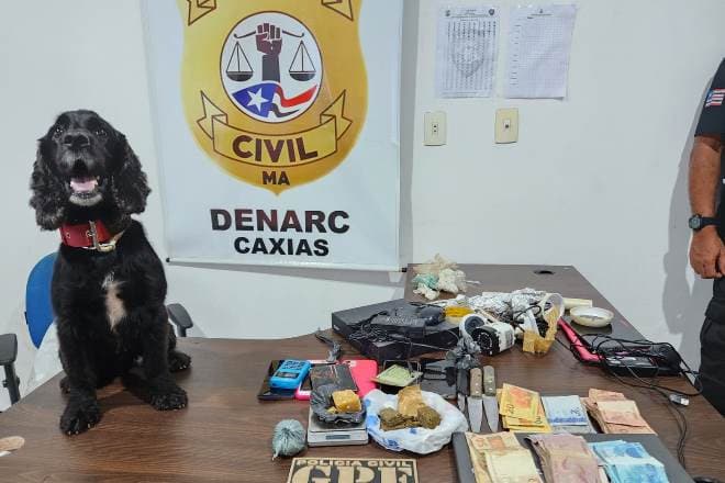 Presa dupla suspeita de tráfico de drogas em Caxias