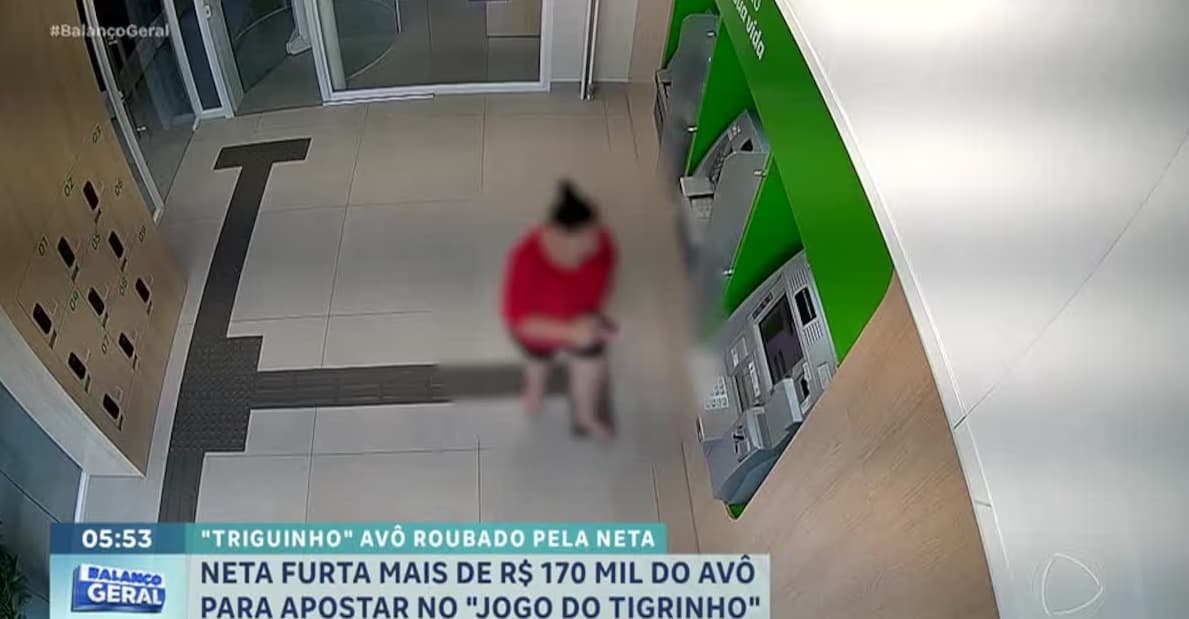 Neta furta mais de R$ 170 mil do avô para apostar no “jogo do tigrinho”
