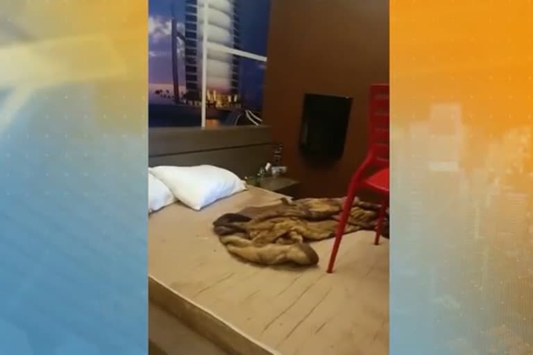 Casal destrói quarto de motel durante encontro para reatar relacionamento