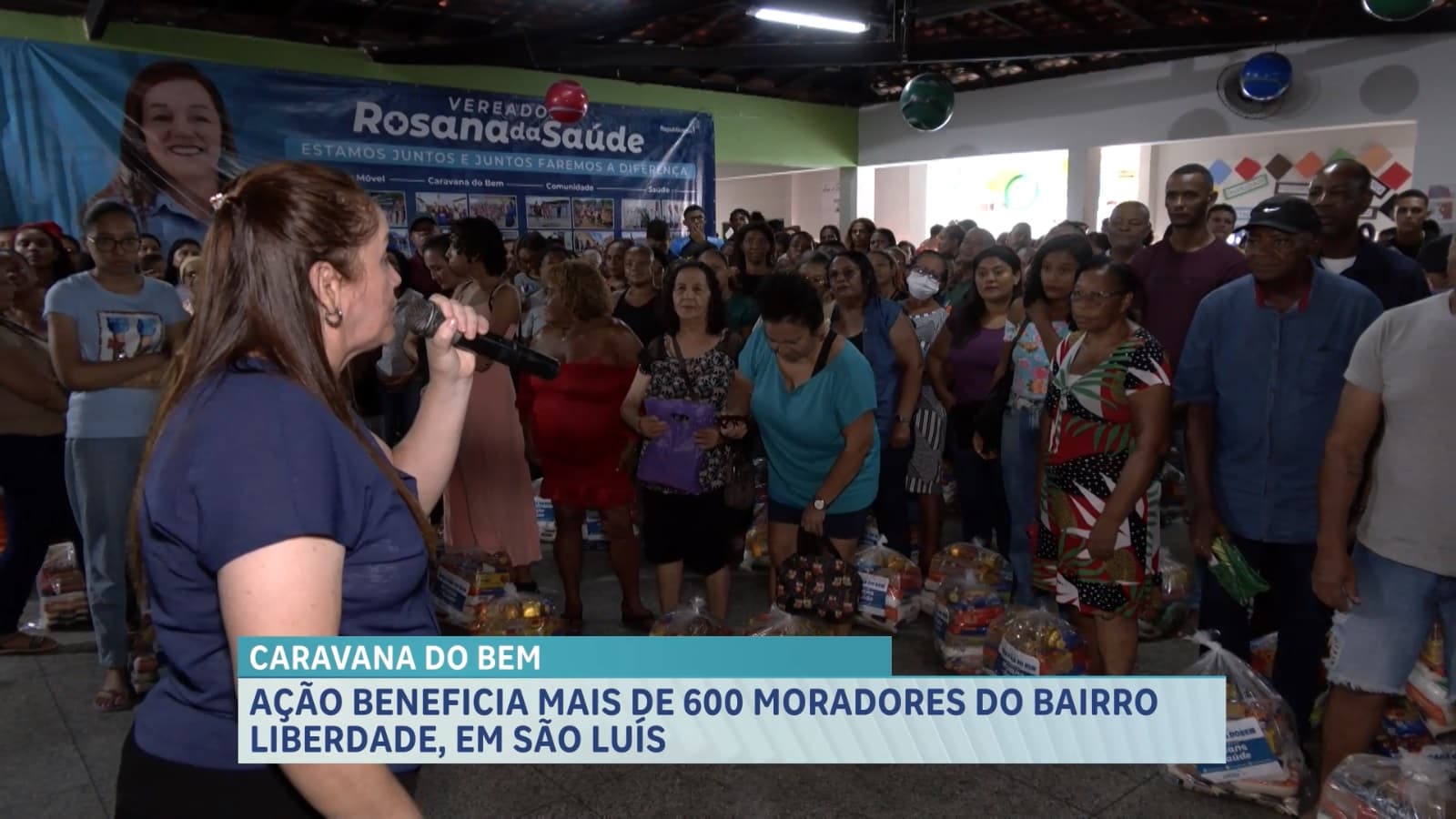 Caravana do Bem abre ações de 2024 com cestas básicas no bairro Liberdade
