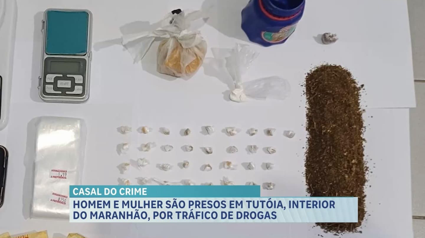 Polícia conduz casal suspeito de tráfico de drogas em Tutoia