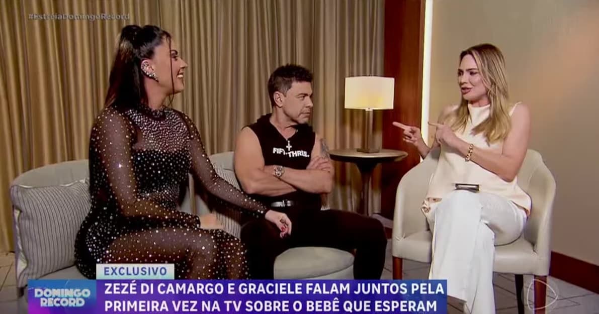Zezé Di Camargo e Graciele Lacerda falam pela primeira vez na TV sobre bebê