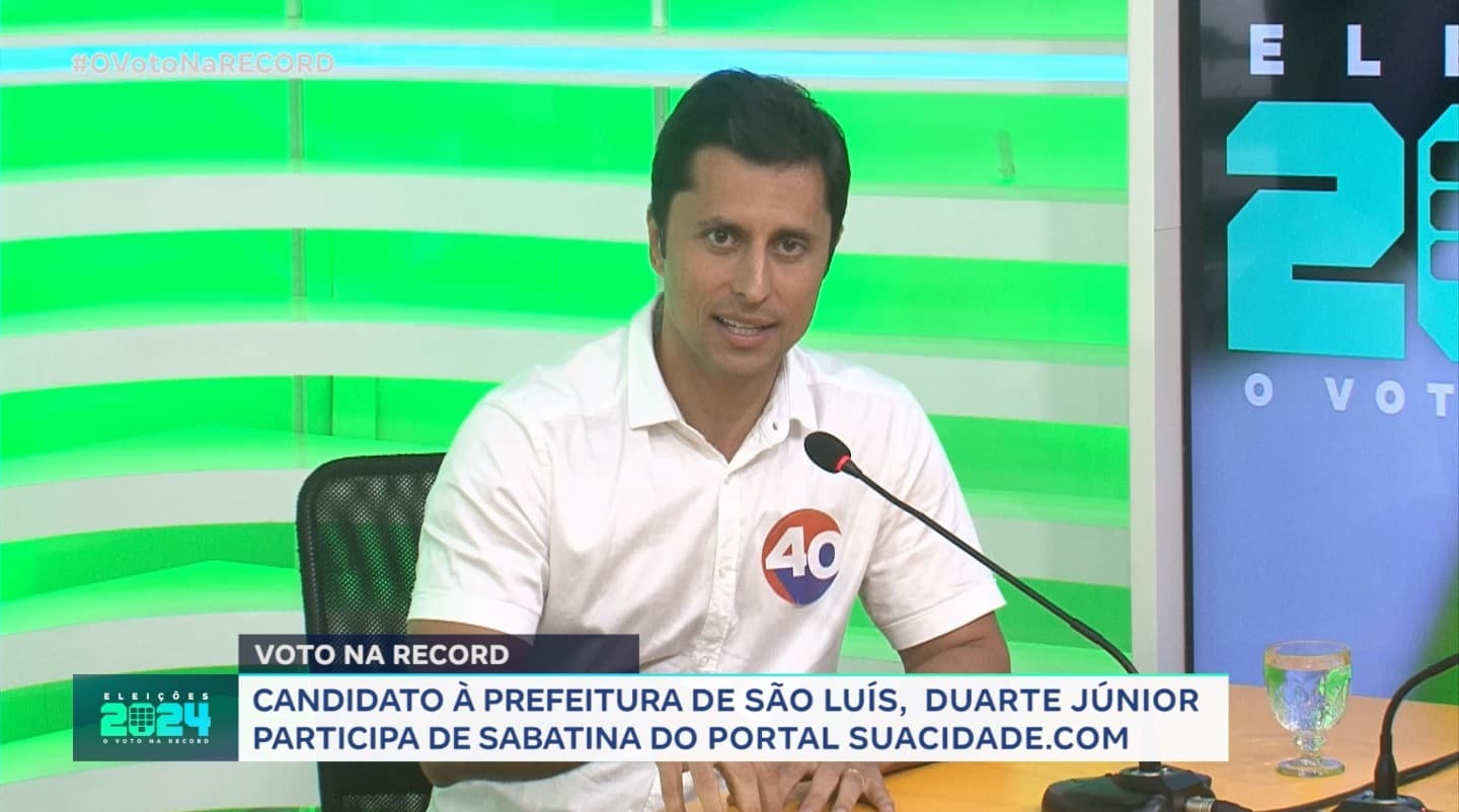 Eleições 2024: SuaCidade entrevista candidato a prefeito de São Luís, Duarte Jr. (PSB)
