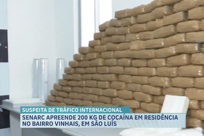 SENARC apreende 200 kg de cocaína em residência no bairro do Vinhais, em São Luís